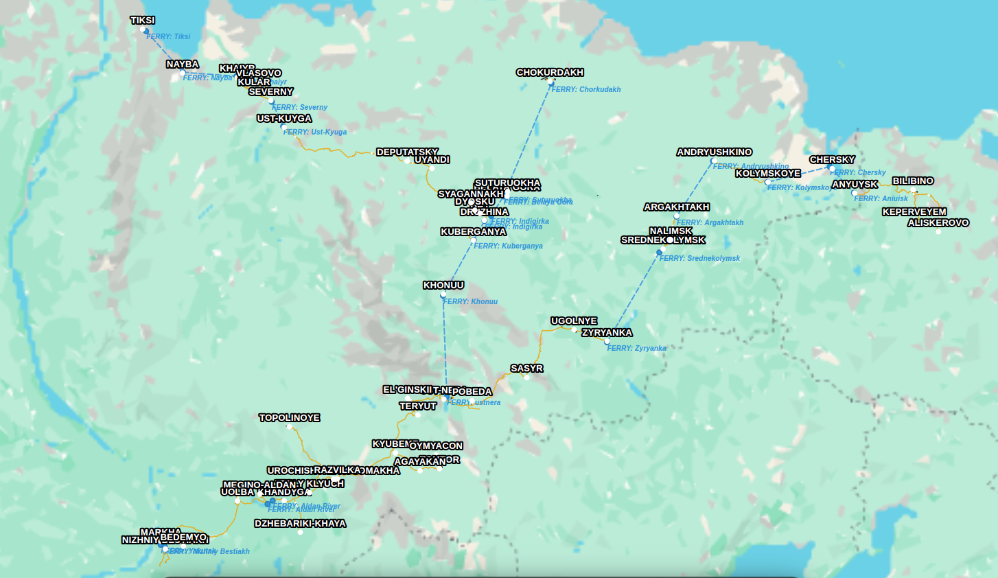 Preview of the Far East Russia map region